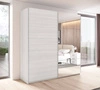 Szafa przesuwna Galaxy 221 cm abisko ash pojemna szafa z lustrem w nowoczesnej formie wyposażona w aluminiowe prowadnice drzwi