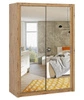 Szafa przesuwna z lustrem Rico 150 cm dąb artisan funkcjonalny mebel w stylu klasycznym idealna szafa do sypialni lub garderoby