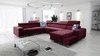 Narożnik z funkcją spania Hampton VIII bordowy prawostronny nowoczesny design narożnik rozkładany do salonu funkcjonalna dostawka
