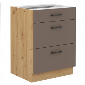 Szafka kuchenna stojąca z szufladami Rimini 60 D 3S BB szafka odporna na parę wodną rozlaną ciecz i wysoką temperaturę