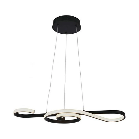 Lampa wisząca Clef czarna 18W 3000K nietuzinkowy design lampa efektowna sufitowa do wnętrz w stylu nowoczesnym wbudowane diody LED