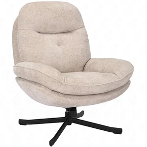 Fotel Harper beżowy funkcjonalny oraz nowoczesny fotel obrotowy z metalowymi nogami komfortowy podczas wypoczynku