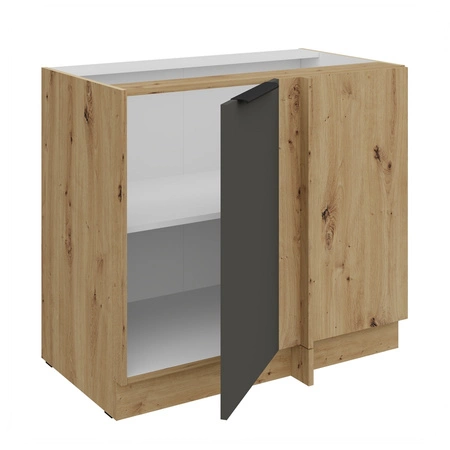 Szafka kuchenna narożna dostawiana Aversa Ar 105 ND 1F BB prawa fronty szafki kuchennej wykończone w technologii anti fingerprint