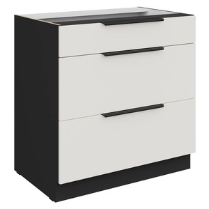 Szafka kuchenna stojąca z szufladami Corato Bl 80 D 3S BB odporna na uszkodzenia wykończenie frontów w technologii anti fingerprint