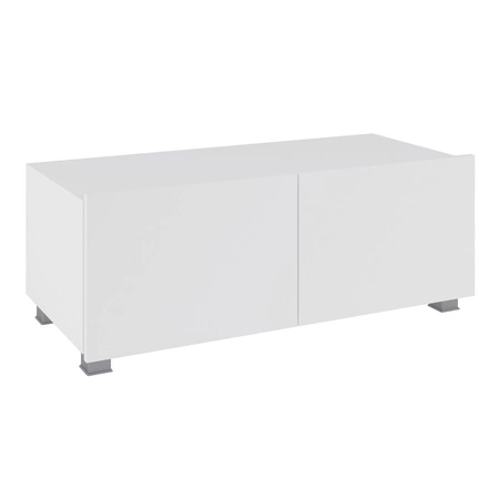 Meblościanka Apulia XVIII biały połysk / czarny połysk wyjątkowo stylowa meblościanka proste bryły wpisujące się w każde wnętrze