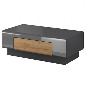Stolik kawowy Toledo antracyt / antracyt połysk / dąb grandson stolik z szufladą do salonu nowoczesny i praktyczny