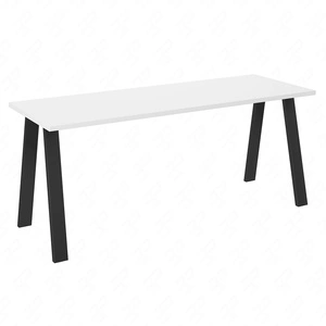 Stół Malden 185x67 cm biały / czarny prosta forma mebla wzbogacona o stylowe czarne nogi w stylu loftowym blat odporny na rozlanie cieczy