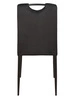 Krzesło tapicerowane Rip 38x43 cm czarne klasyczne oraz ponadczasowe krzesło do jadalni z metalowymi nogami 