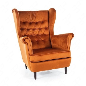 Fotel uszak Harry caynamonowy odporny na zaciągnięcia i zadrapania komfortowy podczas wypoczynku