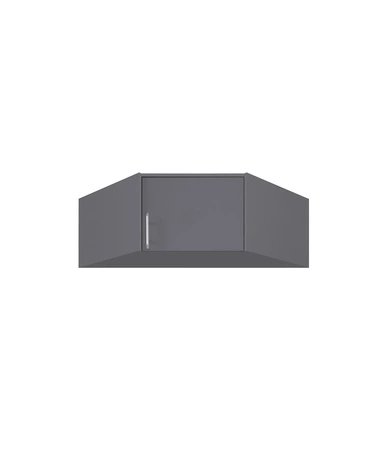 Nadstawka do szafy narożnej Caspe antracytowa nowoczesny design wykończenie ABS oraz aluminiowe uchwyty