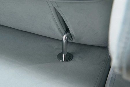 Narożnik z funkcją spania Rava IV żółty prawostronny velvet komfort podczas codziennego wypoczynku pojemnik na pościel