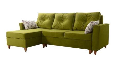 Narożnik z funkcją spania Topeka grafitowy lewostronny stylowy i nowoczesny design wpisujący się w każdą aranżację