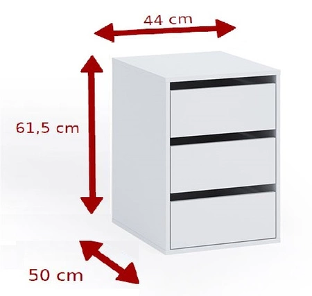 Kontenerek z szufladami Rico dąb artisan idealny do szafy przesuwnej i szafy na ubrania