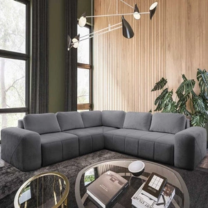 Narożnik z funkcją spania Bovec III szary lewostronny niezwykle stylowy narożnik rozkładany doskonały do przestronnego salonu