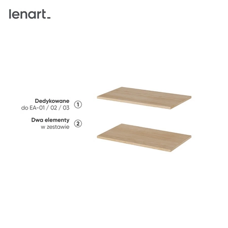 Półki do komody Easy 156 cm / 126 cm / 95 cm dąb scandi doskonały dodatek do przeorganizowania przestrzeni i przechowywania