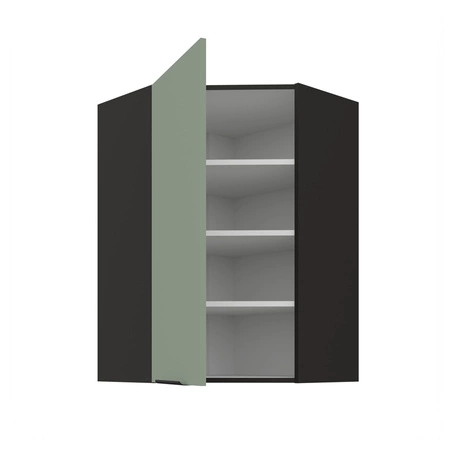 Szafka kuchenna narożna wisząca Treviso Bl 60x60 GN-90 1F odporna na uszkodzenia wykończenie frontów w technologii anti fingerprint