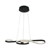 Lampa wisząca Clef czarna 18W 3000K nietuzinkowy design lampa efektowna sufitowa do wnętrz w stylu nowoczesnym wbudowane diody LED