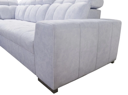 Narożnik z funkcją spania Luigi III miodowy lewostronny komfortowy narożnik do salonu doskonały do codziennego wypoczynku