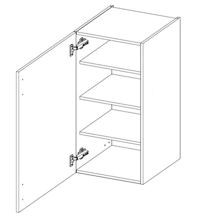 Zestaw mebli kuchennych Chevron / Verdi 260 cm szafki kuchenne z subtelnym wzorem jodełki na frontach czarne metalowe uchwyty