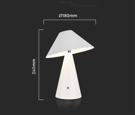 Lampka nocna Lively biała 3W 3000K-6000K funkcjonalny element wystroju metalowa konstrukcja modna kolorystyka lampa do sypialni