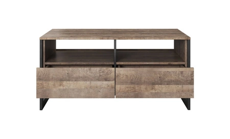 Stolik kawowy Holte dąb grange piaskowy / matera stolik z szufladami nowoczesny design blat odporny na rozlane ciecze