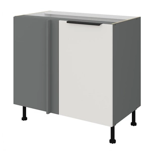 Szafka kuchenna narożna dostawiana Corato Ant 105 ND 1F BB lewa fronty szafki kuchennej wykończone w technologii anti fingerprint