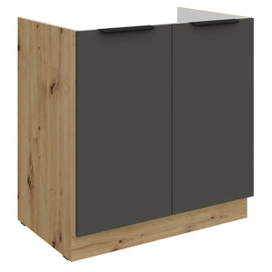 Szafka kuchenna pod zlewozmywak Aversa Ar 80 ZL 2F BB szafka odporna na uszkodzenia wykończenie frontów w technologii anti fingerprint