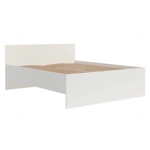 Łóżko Maxione 160x200 cm białe idealne łóżko do sypialni dla miłośników minimalistycznych aranżacji wysoki komfortowy zagłówek