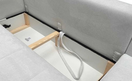 Narożnik z funkcją spania Bovec III szary prawostronny niezwykle stylowy narożnik rozkładany doskonały do przestronnego salonu