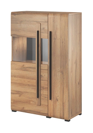 Witryna szeroka Tulsa 90 cm dąb grandson nietuzinkowe i praktyczne rozwiązanie idealna do wnętrz w stylu nowoczesnym i klasycznym