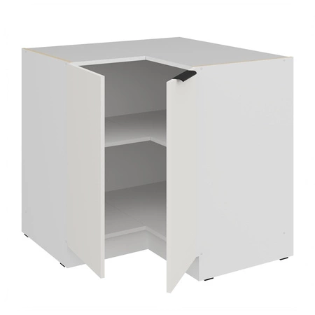 Zestaw mebli kuchennych narożny Corato Wh 290x230 cm stylowe szafki kuchenne z frontami wykonanymi w technologii anti fingerprint