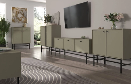 Komoda Kioto III 125 cm eukaliptus minimalistyczna forma idealna komoda do sypialni salonu lub pokoju młodzieżowego stabilny stelaż