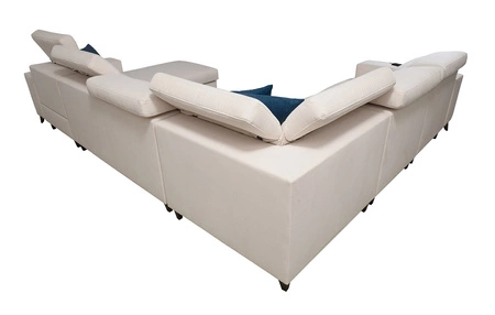 Narożnik z funkcją spania Kelly Sleek VIII szary popiel prawostronny stylowy narożnik do salonu zapewnia komfort podczas wypoczynku