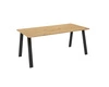 Stół Malden 185x90 cm dąb artisan / czarny prosta forma mebla wzbogacona o stylowe czarne nogi w stylu loftowym blat odporny na rozlanie cieczy