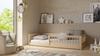 Łóżko drewniane Alova 90x200 cm sosnowe stabilna konstrukcja zapewnia bezpieczeństwo łóżko wykonane z litego drewna sosnowego