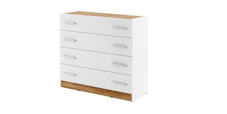 Zestaw mebli do sypialni Dentro biały / dąb stirling stylowy design komplet mebli do sypialni z szafą zagłówek łóżka z oświetleniem