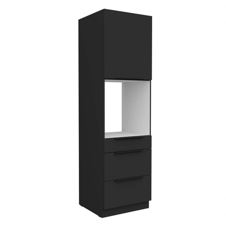 Słupek kuchenny Alatri Bl 60 DPS-210 3S 1F szafka z szufladami do zabudowy piekarnika fronty wykonane w technologii anti fingerprint