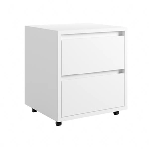 Szafka na kółkach do biurka Maxi Figate biała uniwersalny i praktyczny kontenerek z szufladami do biura lub przestrzeni domowej