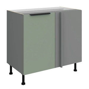 Szafka kuchenna narożna dostawiana Treviso Ant 105 ND 1F BB prawa fronty szafki kuchennej wykończone w technologii anti fingerprint