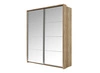 Szafa przesuwna z lustrem Arti 180 cm dąb shetland uniwersalny styl szafy pozwala na dużą swobodę w aranżacji ergonomiczny układ