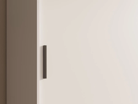 Szafa przesuwna z lustrem Hailey 120 cm biała prosta forma i minimalistyczny wygląd szafa idealnie wpasuje się do każdego wnętrza