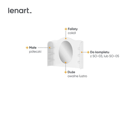 Nadstawka do biurka Story 110 cm biała toaletka z półkami funkcjonalny dodatek do uporządkowania dziewczęcych drobiazgów