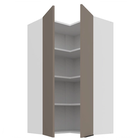 Szafka kuchenna narożna wisząca Fiuggi Wh 60x60 GN-108 2F odporna na uszkodzenia wykończenie frontów w technologii anti fingerprint