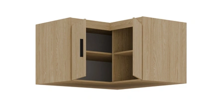 Nadstawka do szafy narożnej Rene dąb olejowany funkcjonalna szafka powiększy miejsce do przechowywania ubrań obuwia i dodatków