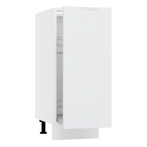 Szafka kuchenna cargo Zova D30 CARGO biały / jasny szary szafka z funkcjonalnym koszem cargo odporna na uszkodzenia frezowany uchwyt