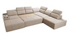 Narożnik z funkcją spania Tesalia X beżowy lewostronny nowoczesny i komfortowy narożnik z innowacyjną funkcją przesuwanego oparcia