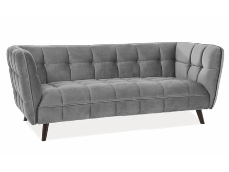 Sofa Castello III szara prosta i stylowa sofa wpisująca się w każdą aranżację idealna sofa z drewnianymi nogami