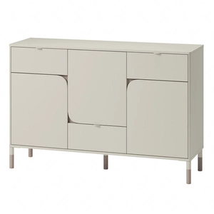 Komoda z szufladami Harmony 130 cm beżowy / truflowy niezwykle modna komoda z frezowanymi krawędziami wybranych frontów