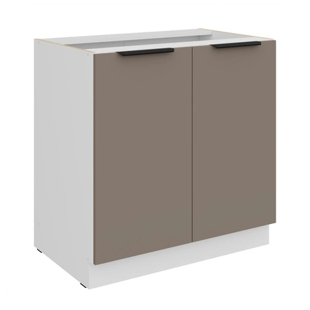 Zestaw mebli kuchennych narożny Fiuggi Wh 290x230 cm stylowe szafki kuchenne z frontami wykonanymi w technologii anti fingerprint