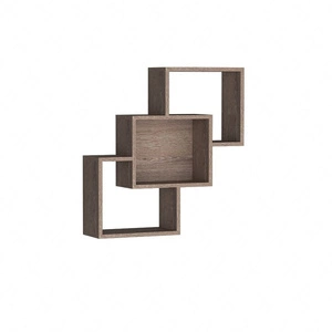 Półka Dallas 77 cm dąb truflowy oryginalny design praktyczna półka na ścianę do salonu jadalni lub pokoju dziennego